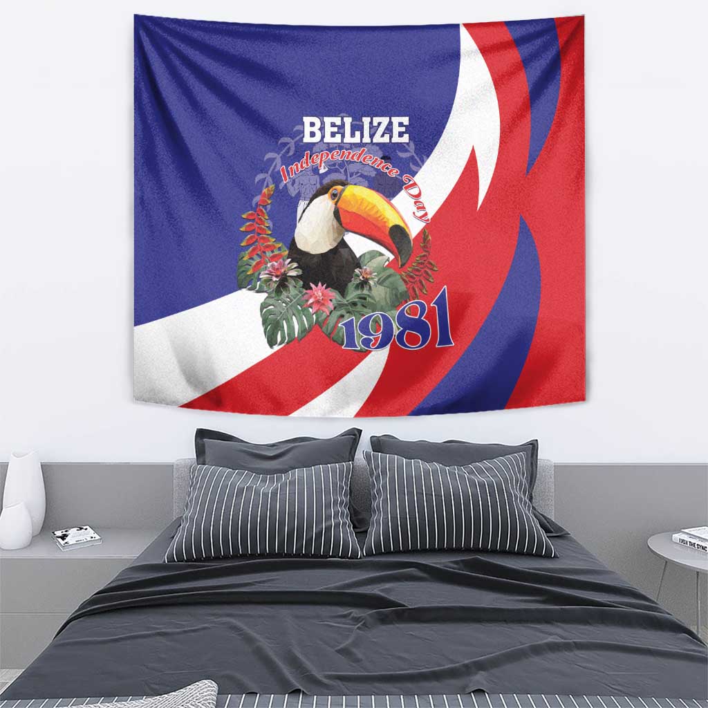 Belize Independence Day 1981 Tapestry Bileez Keel Billed Toucan - Wonder Print Shop