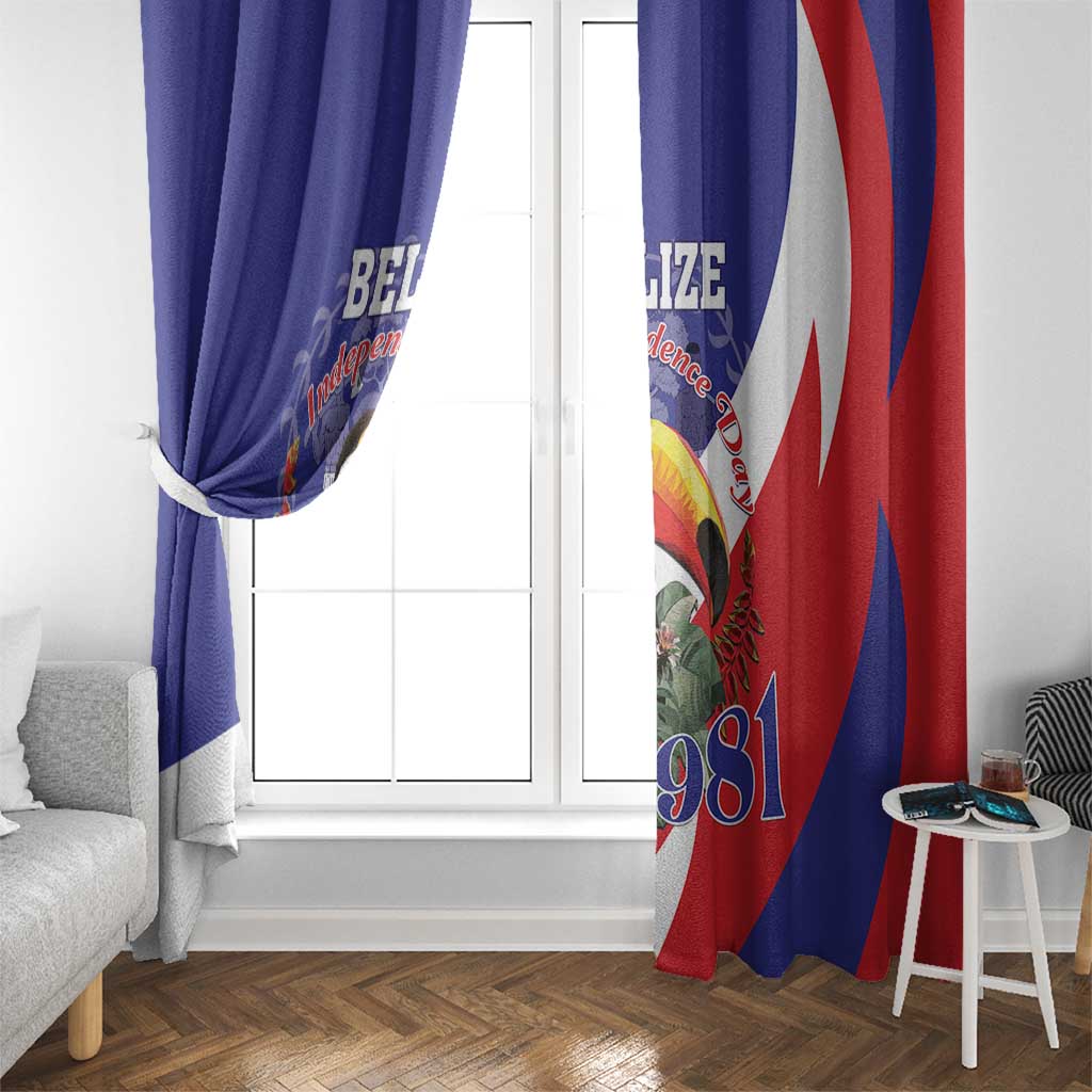 Belize Independence Day 1981 Window Curtain Bileez Keel Billed Toucan - Wonder Print Shop
