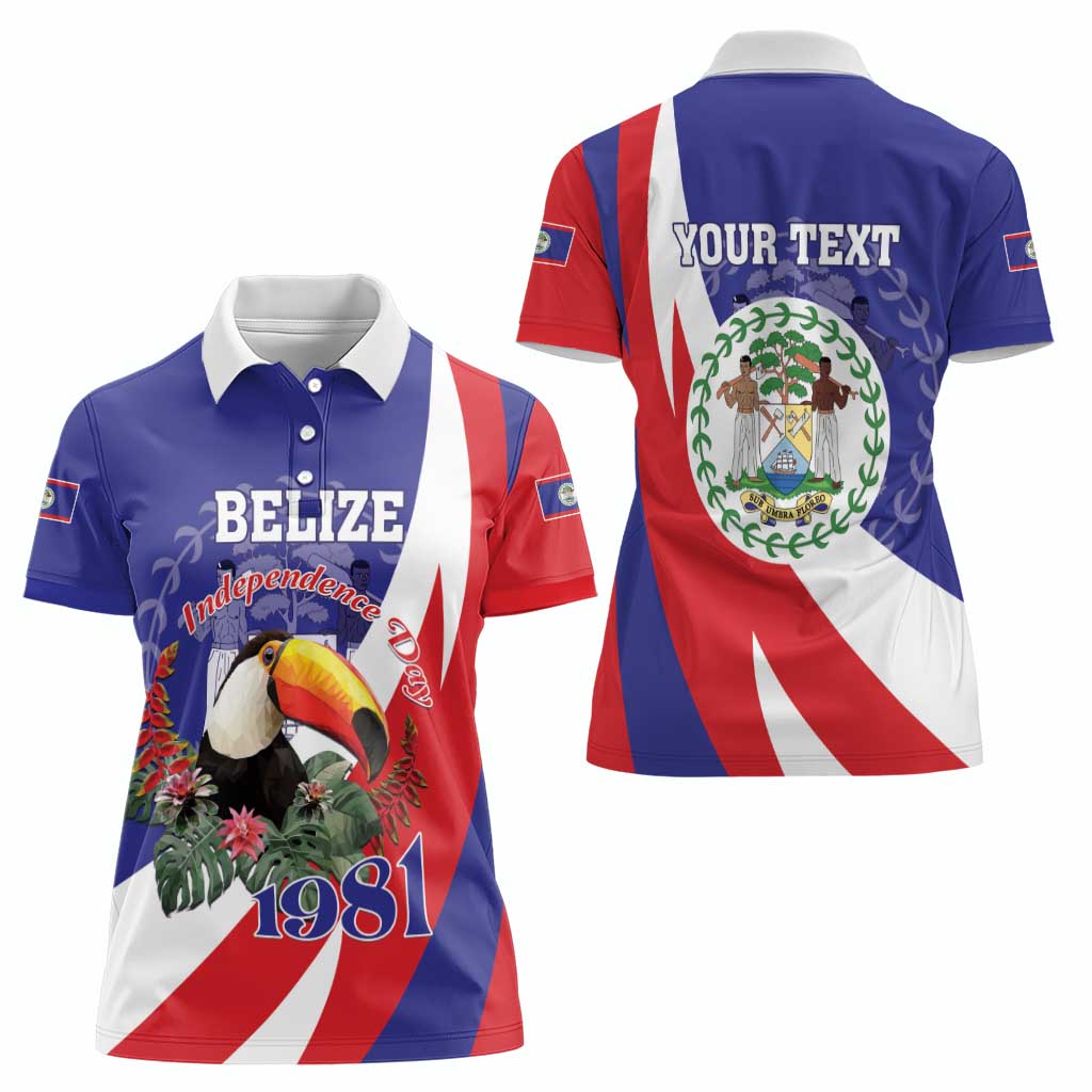 Belize Independence Day 1981 Women Polo Shirt Bileez Keel Billed Toucan - Wonder Print Shop