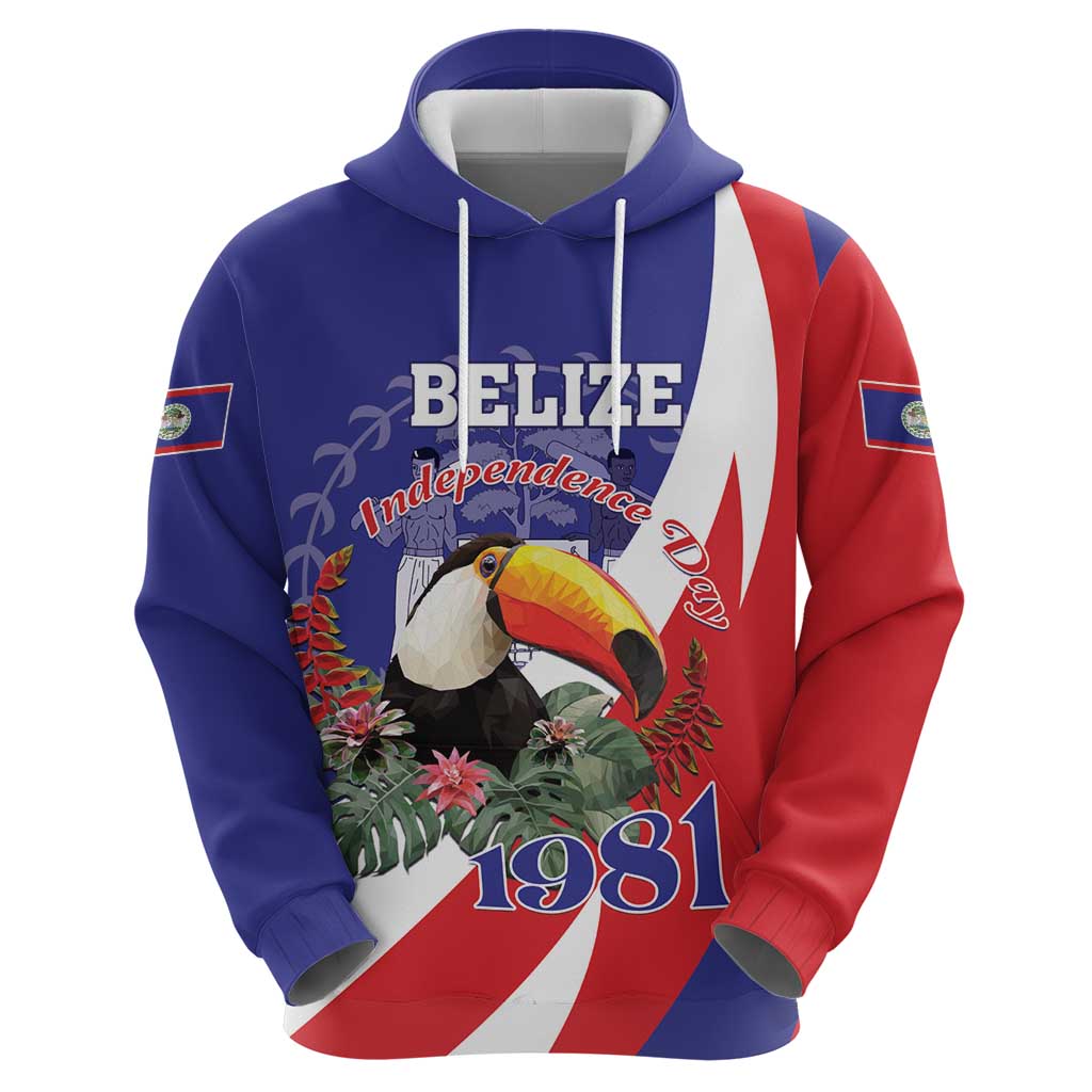 Belize Independence Day 1981 Zip Hoodie Bileez Keel Billed Toucan - Wonder Print Shop