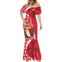 Malta Mermaid Dress Virtute et constantia Maltese Cross Pattern - Wonder Print Shop