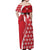 Malta Off Shoulder Maxi Dress Virtute et constantia Maltese Cross Pattern - Wonder Print Shop