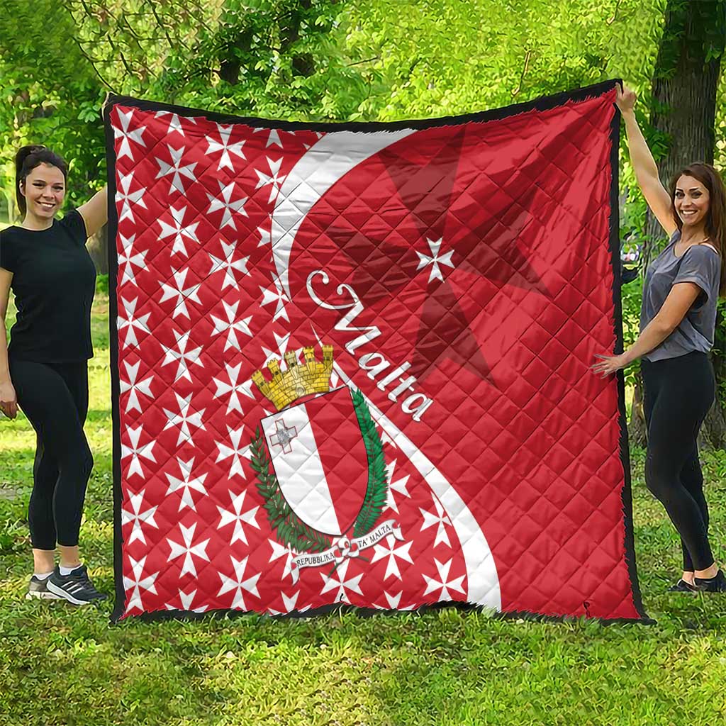 Malta Quilt Virtute et constantia Maltese Cross Pattern - Wonder Print Shop