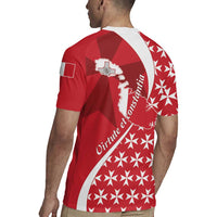 Malta Rugby Jersey Virtute et constantia Maltese Cross Pattern - Wonder Print Shop
