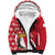 Malta Sherpa Hoodie Virtute et constantia Maltese Cross Pattern - Wonder Print Shop