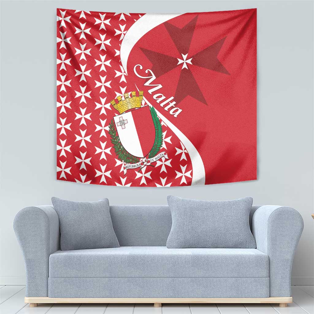 Malta Tapestry Virtute et constantia Maltese Cross Pattern - Wonder Print Shop