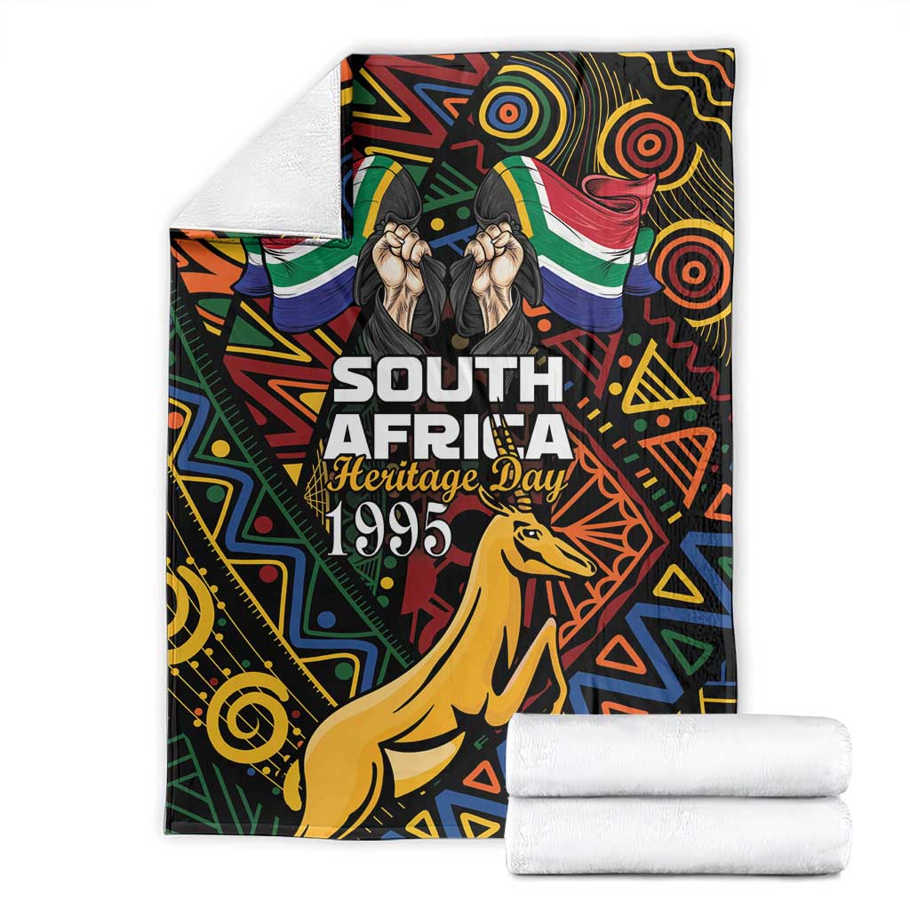South African Heritage Day Blanket Springbok African Pattern