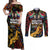 South African Heritage Day Couples Matching Off Shoulder Maxi Dress and Long Sleeve Button Shirt Springbok African Pattern - Wonder Print Shop