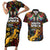 South African Heritage Day Couples Matching Short Sleeve Bodycon Dress and Hawaiian Shirt Springbok African Pattern - Wonder Print Shop