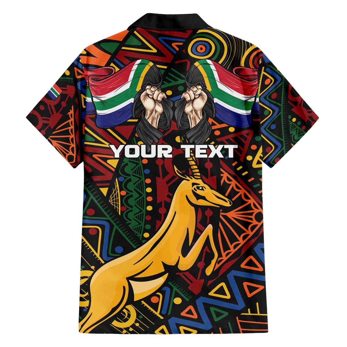South African Heritage Day Family Matching Puletasi and Hawaiian Shirt Springbok African Pattern - Wonder Print Shop