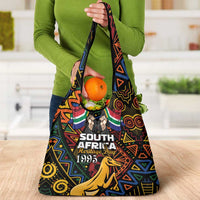 South African Heritage Day Grocery Bag Springbok African Pattern