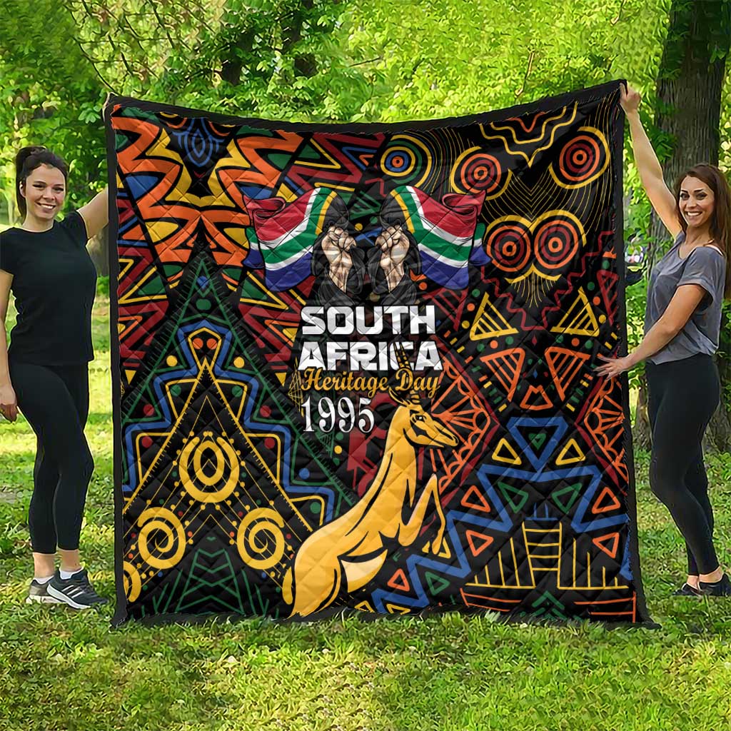 South African Heritage Day Quilt Springbok African Pattern - Wonder Print Shop