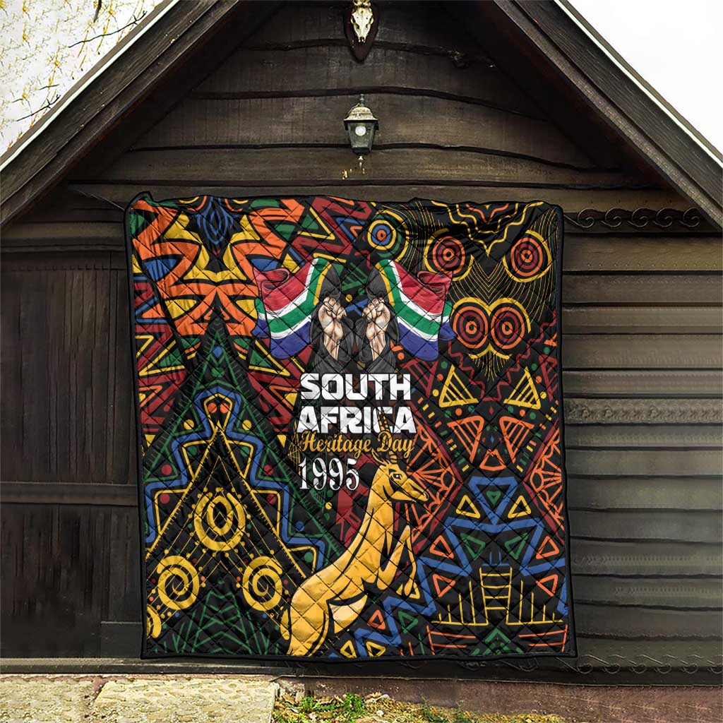 South African Heritage Day Quilt Springbok African Pattern - Wonder Print Shop