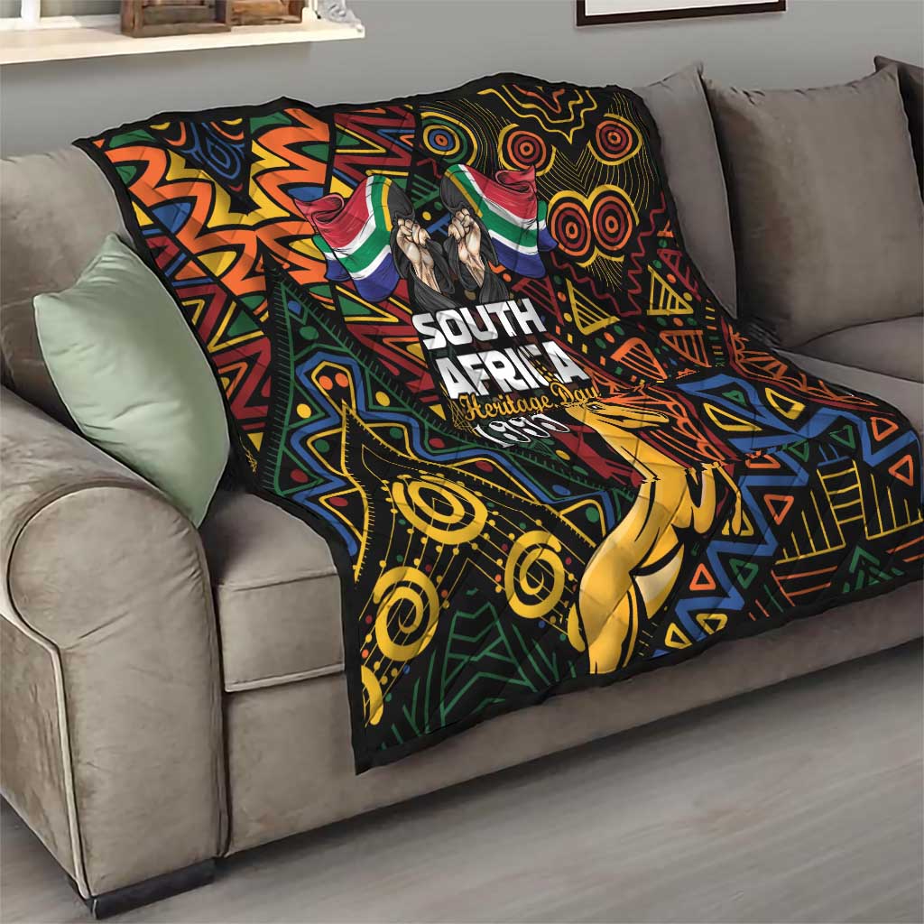 South African Heritage Day Quilt Springbok African Pattern - Wonder Print Shop