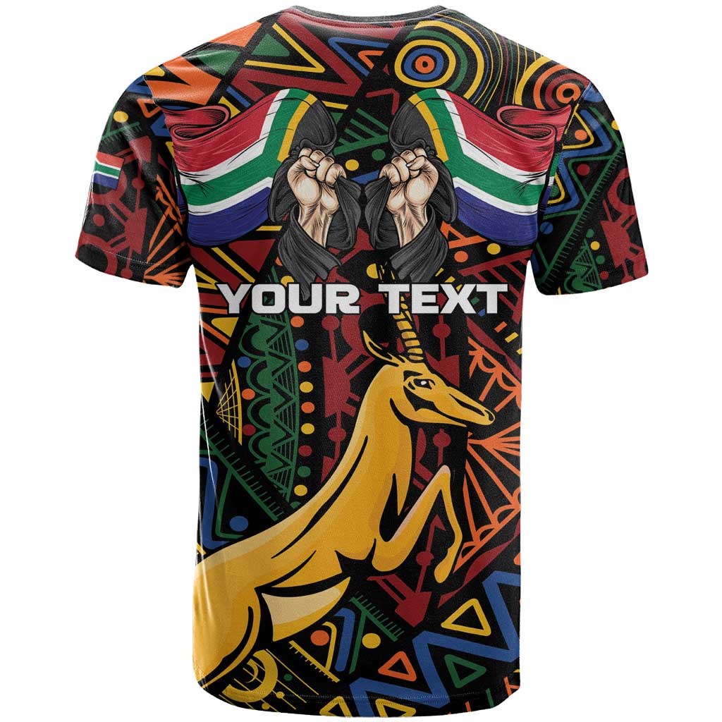 South African Heritage Day T Shirt Springbok African Pattern - Wonder Print Shop