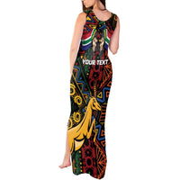 South African Heritage Day Tank Maxi Dress Springbok African Pattern - Wonder Print Shop