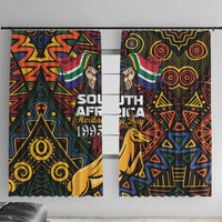 South African Heritage Day Window Curtain Springbok African Pattern - Wonder Print Shop