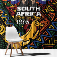 South African Heritage Day Window Curtain Springbok African Pattern - Wonder Print Shop