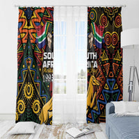 South African Heritage Day Window Curtain Springbok African Pattern - Wonder Print Shop