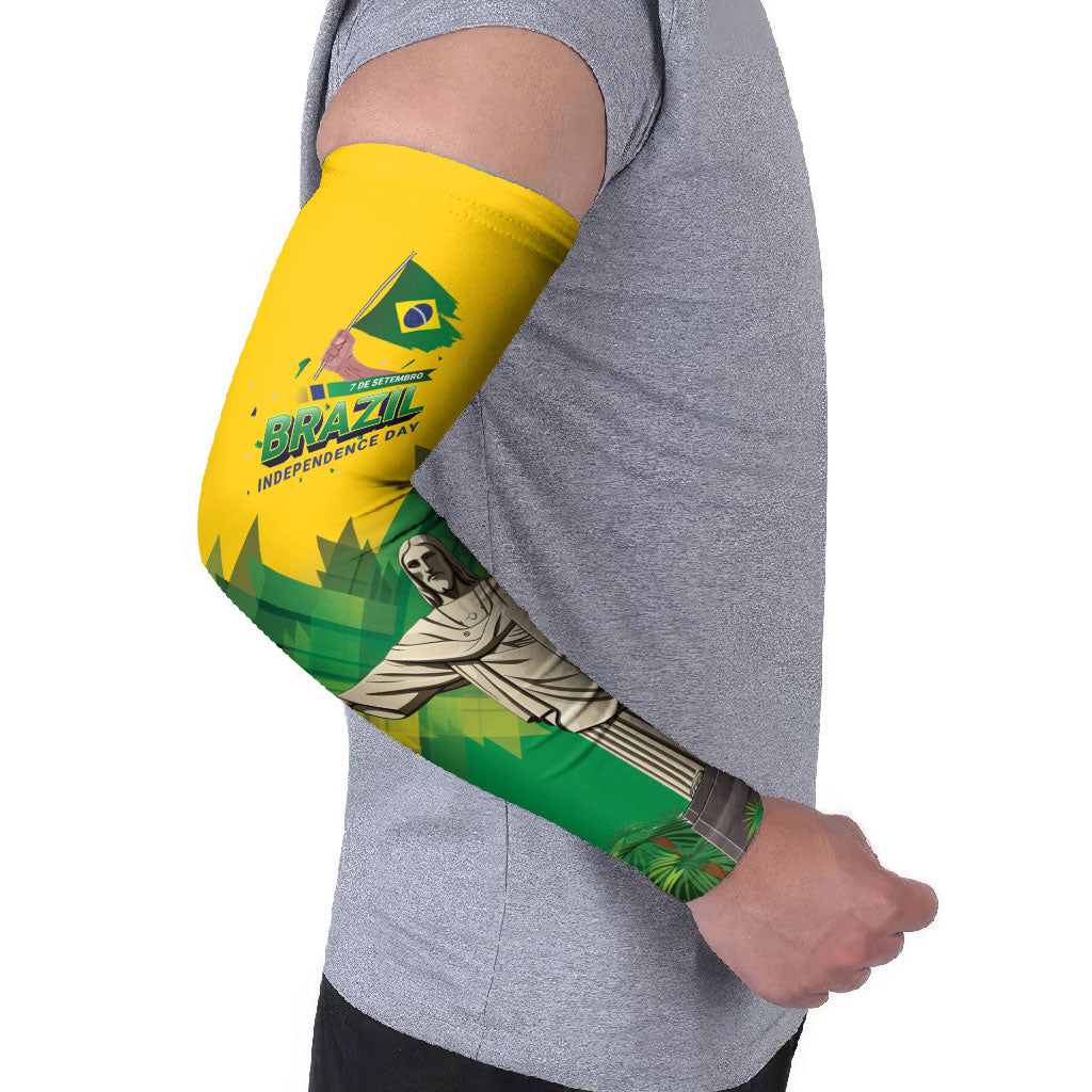 Personalized Brazil Christ The Redeemer Arm Sleeves Sete de Setembro