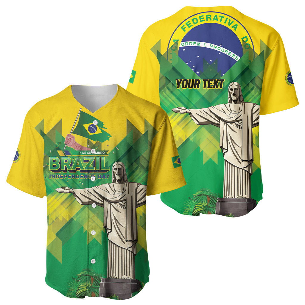 Personalized Brazil Christ The Redeemer Baseball Jersey Sete de Setembro