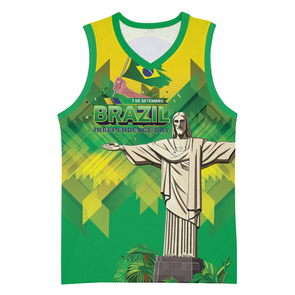 Personalized Brazil Christ The Redeemer Basketball Jersey Sete de Setembro