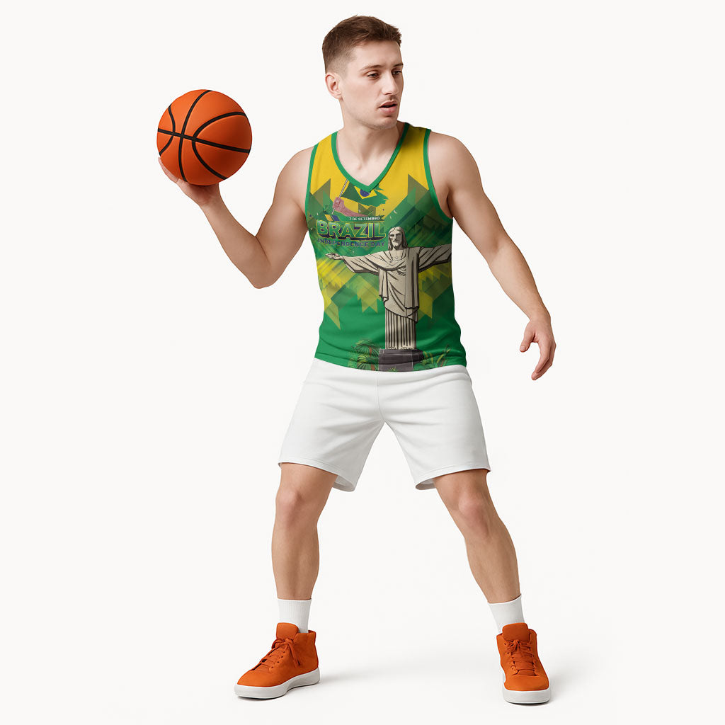 Personalized Brazil Christ The Redeemer Basketball Jersey Sete de Setembro