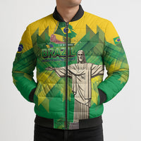 Personalized Brazil Christ The Redeemer Bomber Puffer Jacket Sete de Setembro