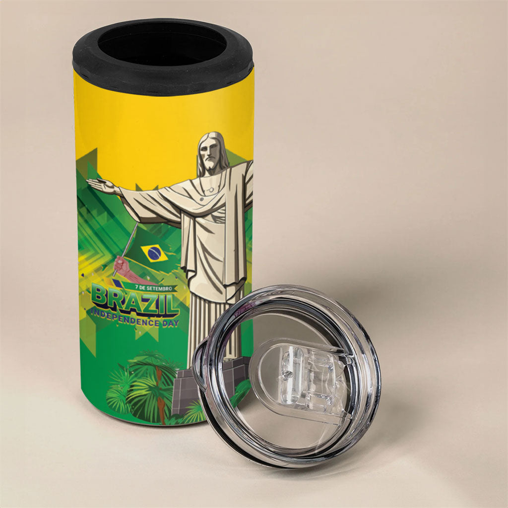 Personalized Brazil Christ The Redeemer 4 in 1 Can Cooler Tumbler Sete de Setembro