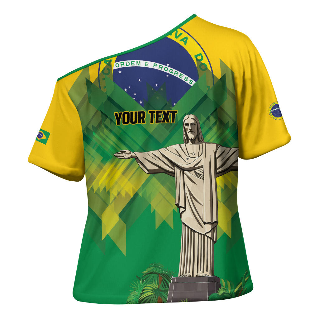 Personalized Brazil Christ The Redeemer Cross Shoulder Shirt Sete de Setembro