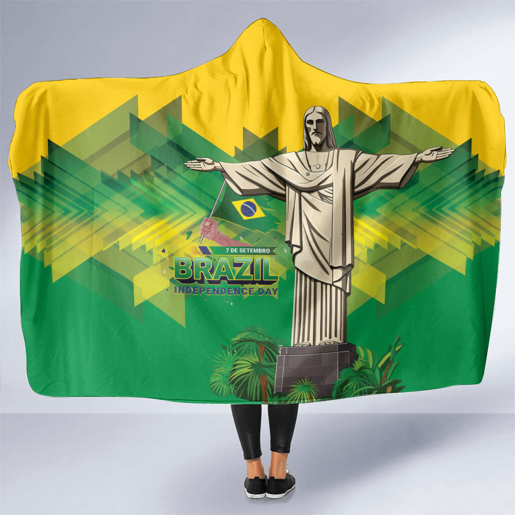 Brazil Christ The Redeemer Hooded Blanket Sete de Setembro