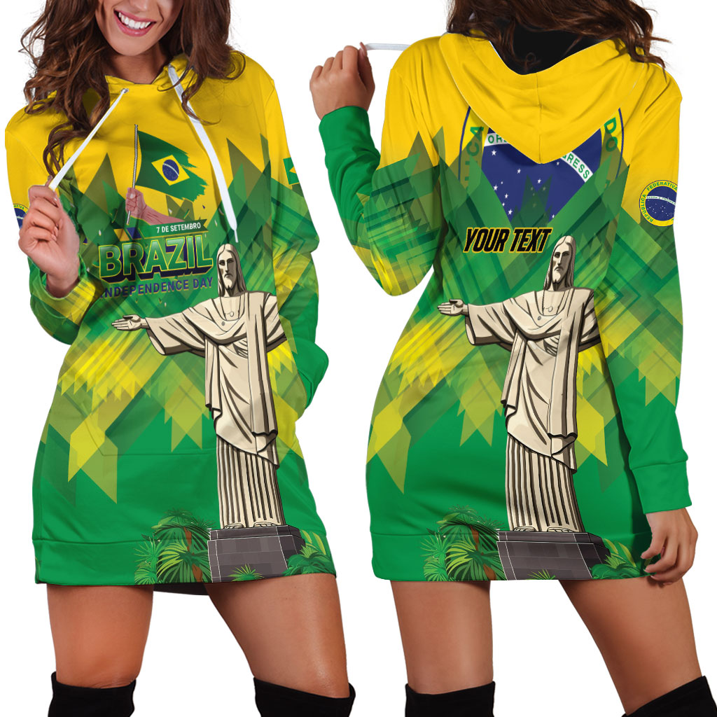 Personalized Brazil Christ The Redeemer Hoodie Dress Sete de Setembro