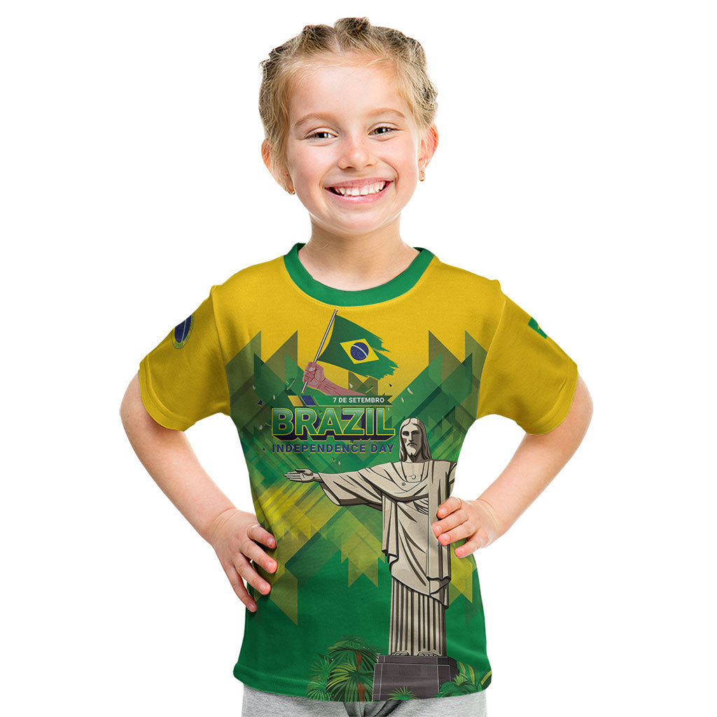 Personalized Brazil Christ The Redeemer Kid T Shirt Sete de Setembro