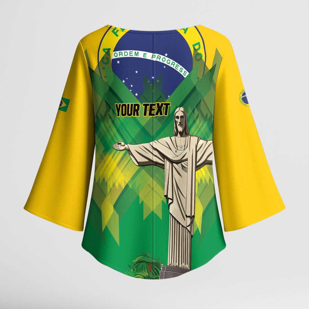 Personalized Brazil Christ The Redeemer Kimono Sleeve Blouse Sete de Setembro