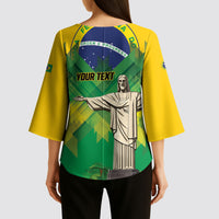 Personalized Brazil Christ The Redeemer Kimono Sleeve Blouse Sete de Setembro