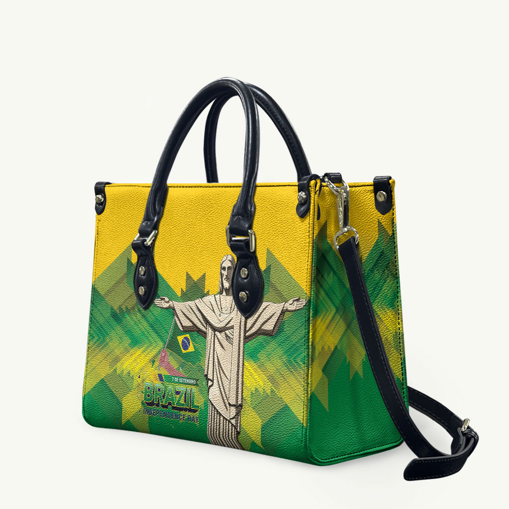 Brazil Christ The Redeemer Leather Bag Sete de Setembro