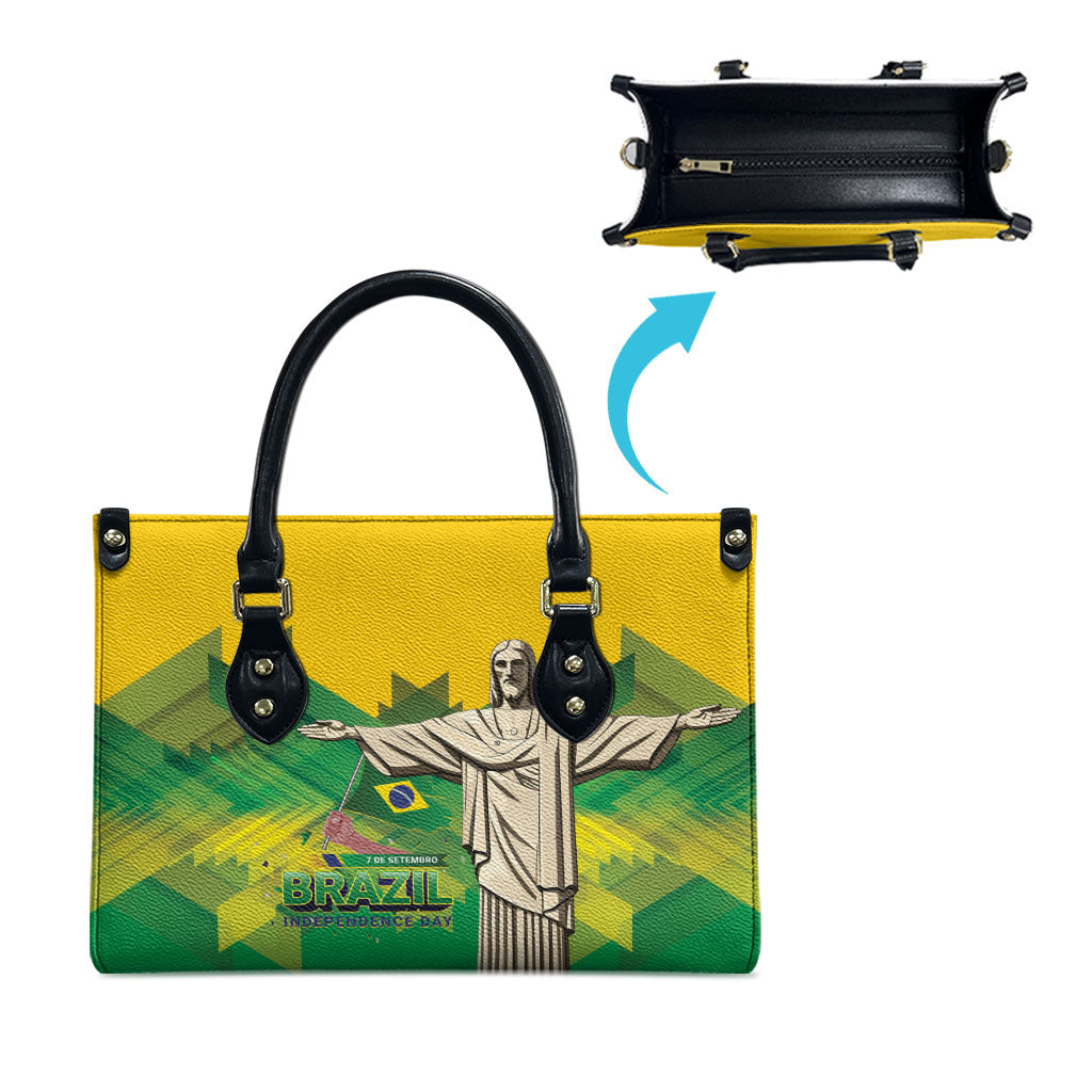 Brazil Christ The Redeemer Leather Bag Sete de Setembro