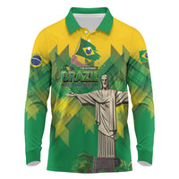 Personalized Brazil Christ The Redeemer Long Sleeve Polo Shirt Sete de Setembro
