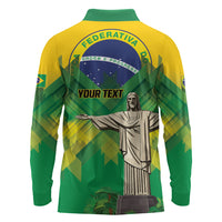 Personalized Brazil Christ The Redeemer Long Sleeve Polo Shirt Sete de Setembro