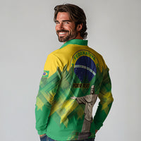 Personalized Brazil Christ The Redeemer Long Sleeve Polo Shirt Sete de Setembro