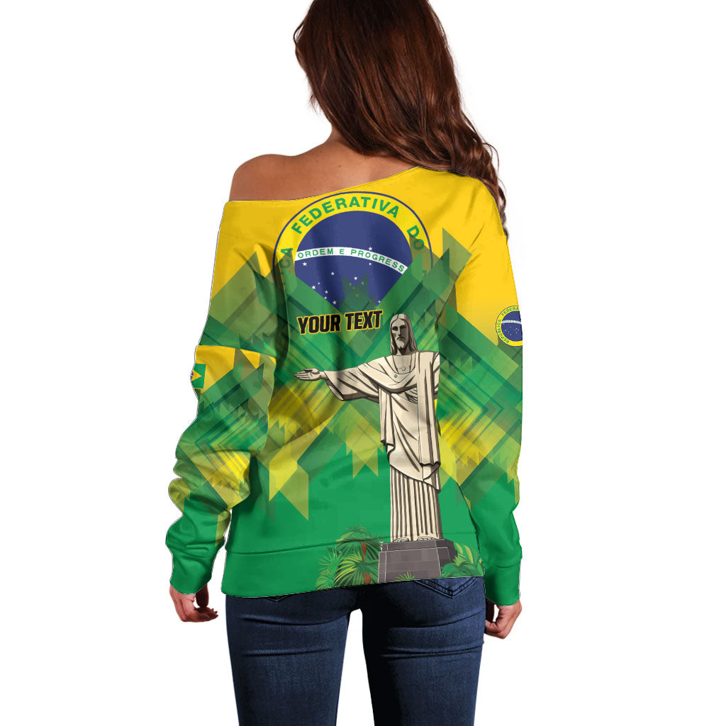 Personalized Brazil Christ The Redeemer Off Shoulder Sweater Sete de Setembro