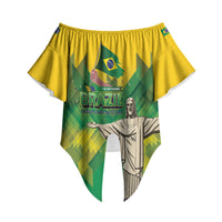 Personalized Brazil Christ The Redeemer Off Shoulder Wrap Waist Top Sete de Setembro