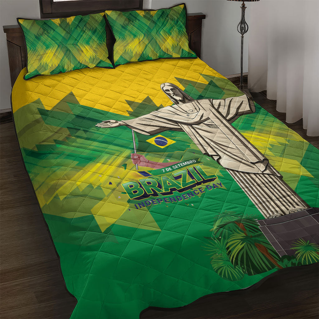 Brazil Christ The Redeemer Quilt Bed Set Sete de Setembro