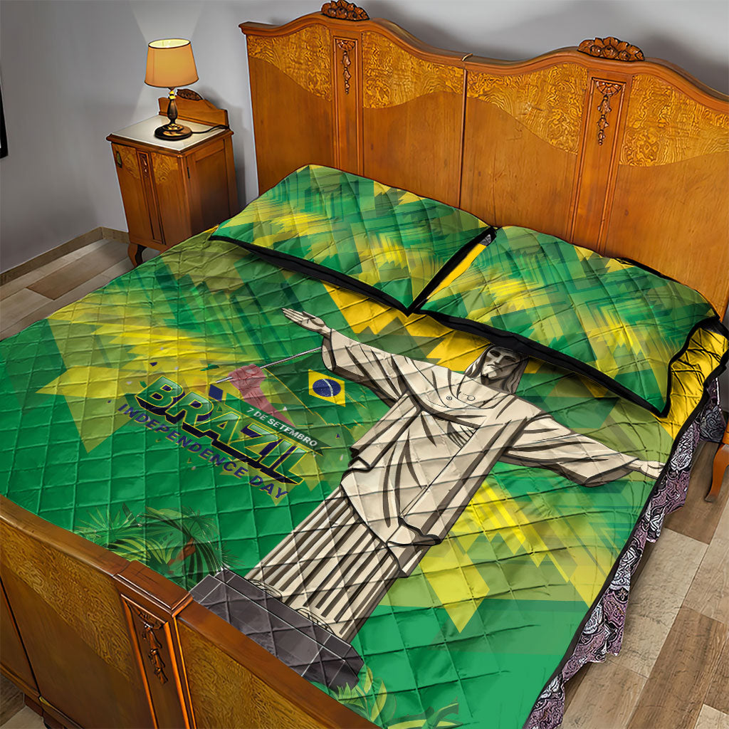 Brazil Christ The Redeemer Quilt Bed Set Sete de Setembro