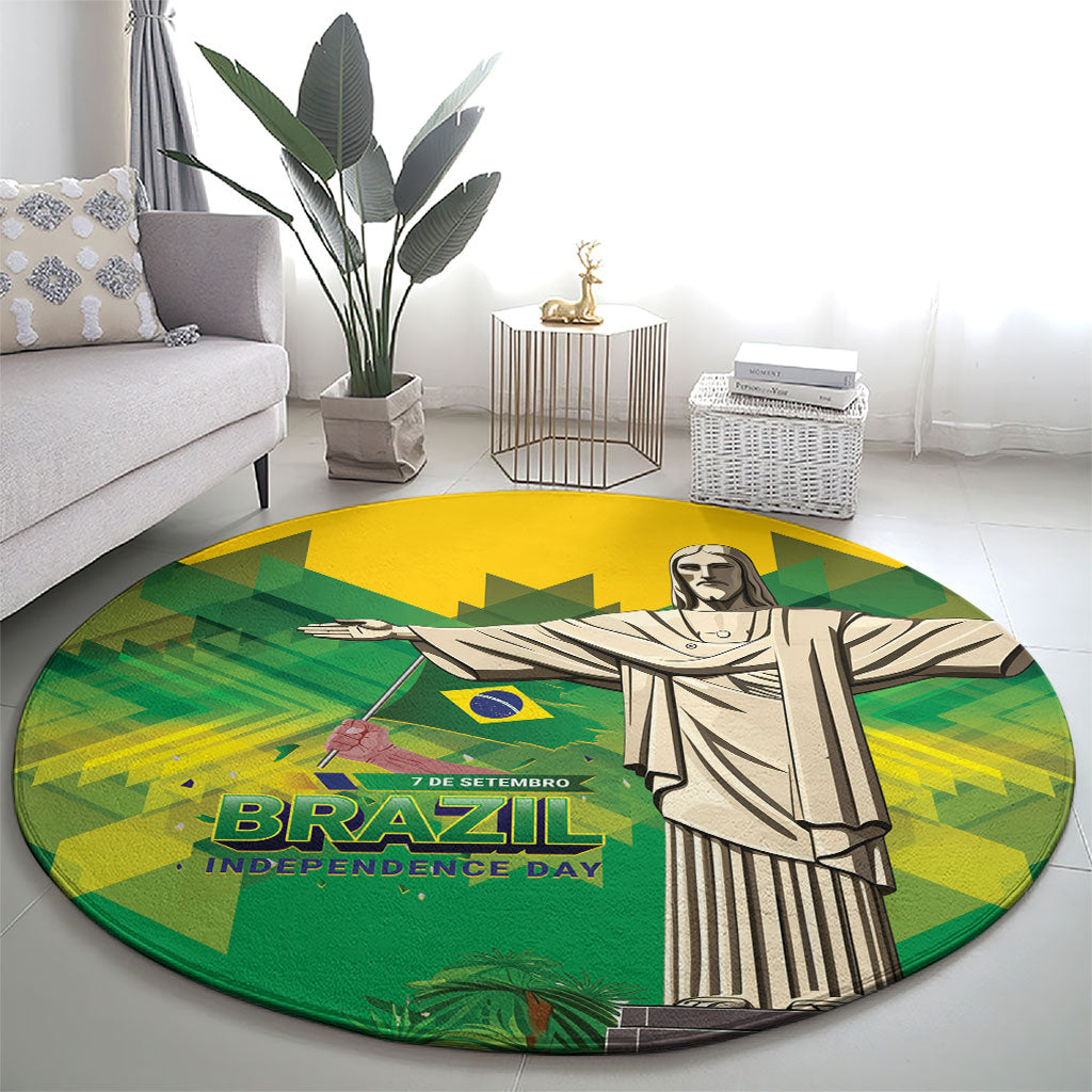 Brazil Christ The Redeemer Round Carpet Sete de Setembro