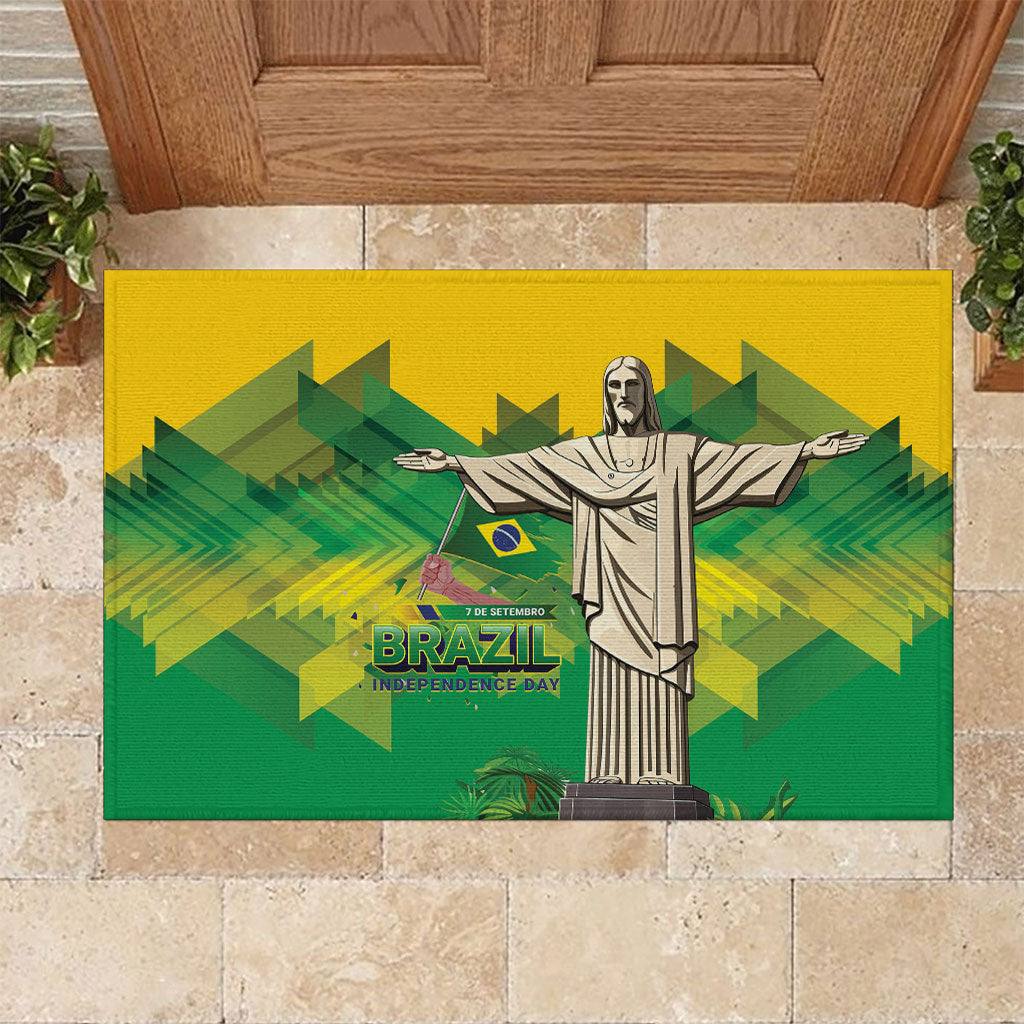 Brazil Christ The Redeemer Rubber Doormat Sete de Setembro
