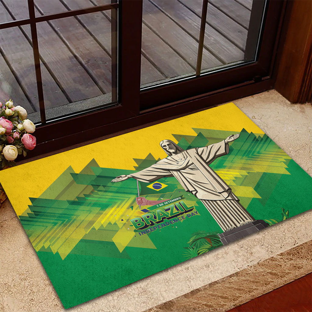 Brazil Christ The Redeemer Rubber Doormat Sete de Setembro