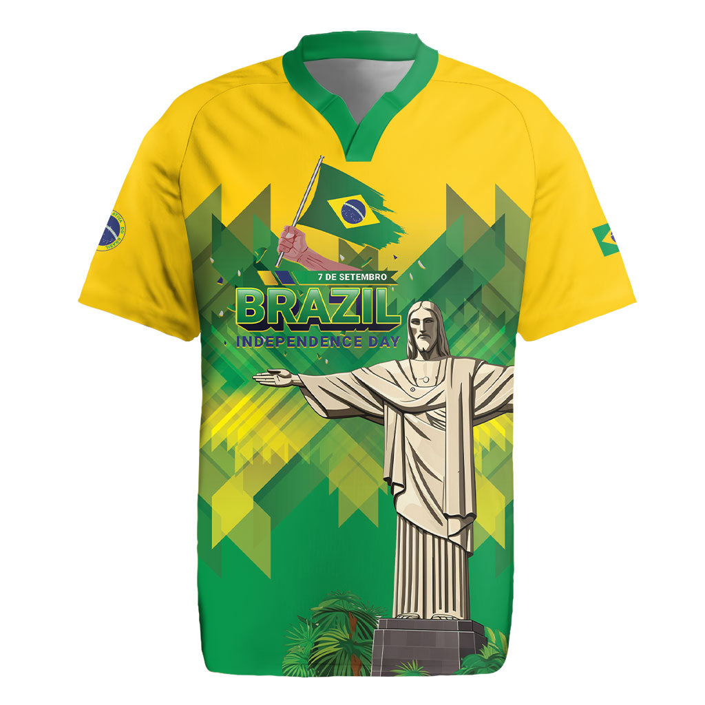 Personalized Brazil Christ The Redeemer Rugby Jersey Sete de Setembro