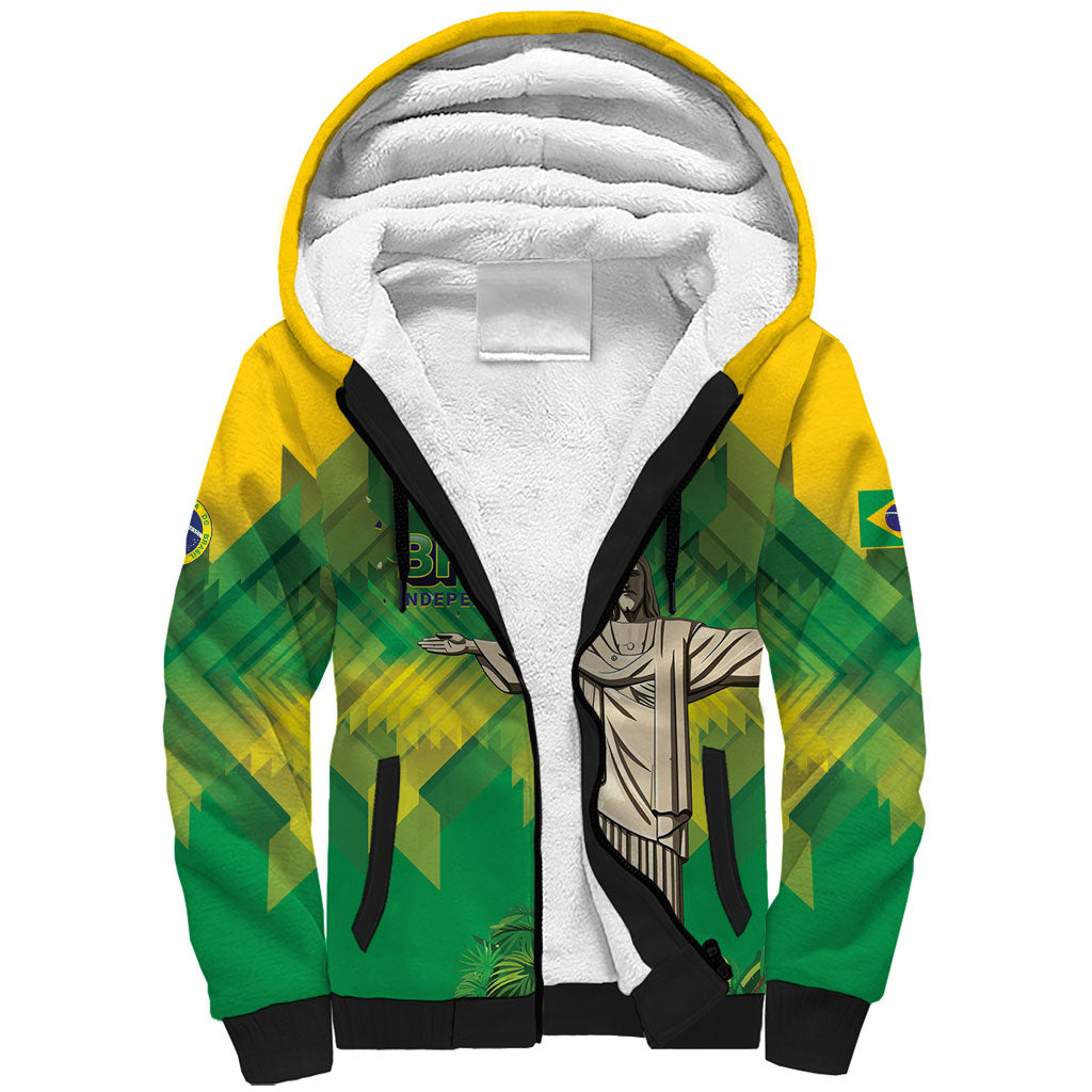 Personalized Brazil Christ The Redeemer Sherpa Hoodie Sete de Setembro