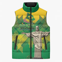 Personalized Brazil Christ The Redeemer Sleeveless Puffer Jacket Sete de Setembro